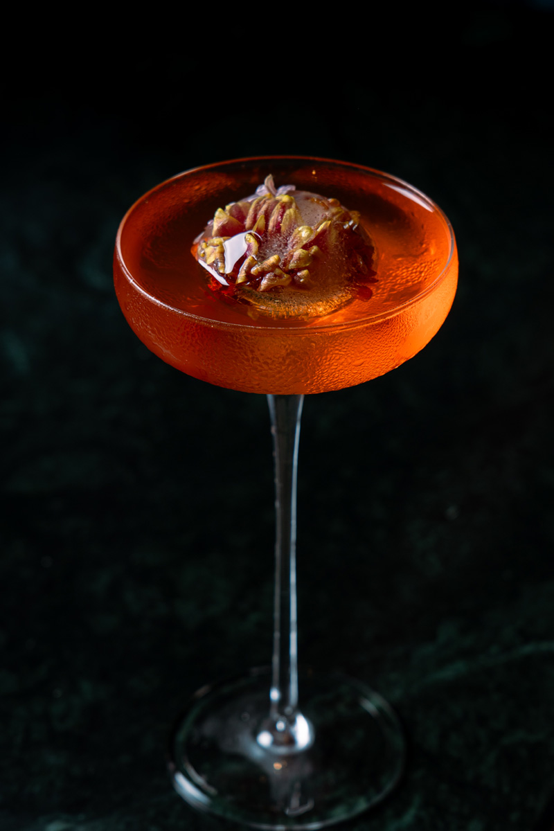 Signature cocktail The Beauty and the Beast at Queen’s Tandoor Indian Restaurant Bali