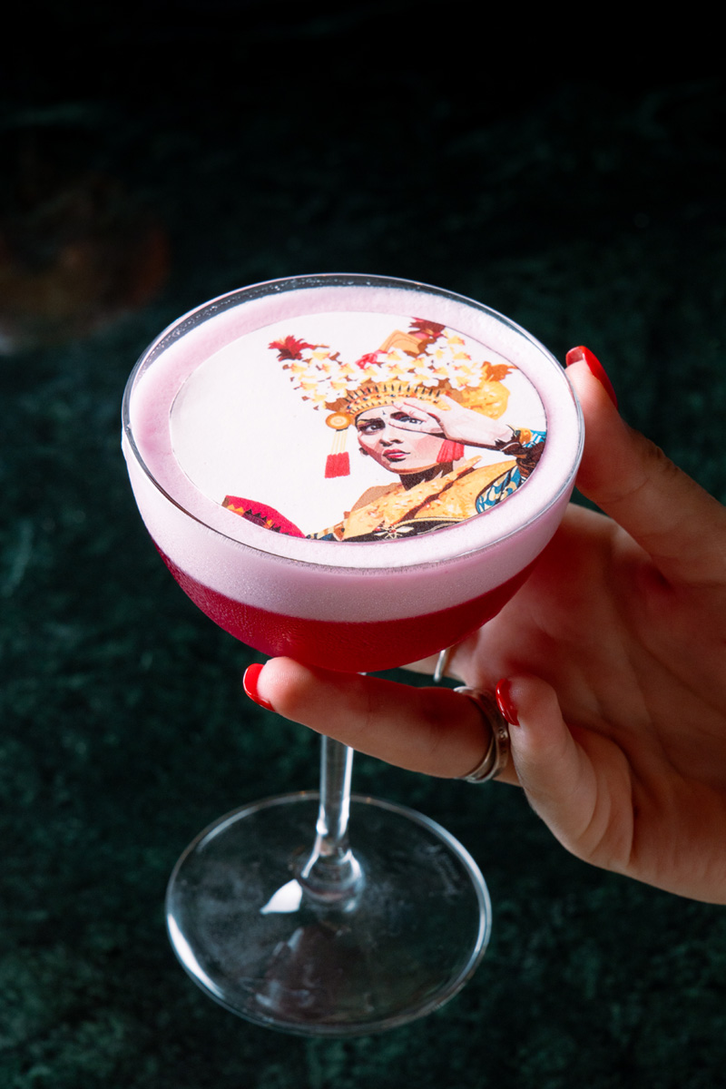 Signature cocktail The Dance at Queen’s Tandoor Indian Restaurant Bali